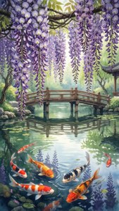 Wisteria Pond Reflections
