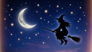 Witch Flying at Night