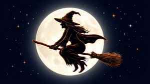 Witch Flying Moon