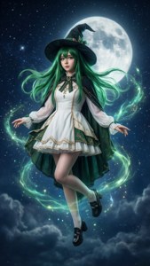 Witch in the Night Sky