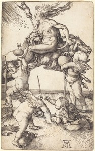Witch Riding on a Goat