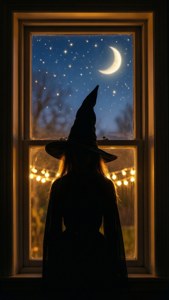 Witch Silhouette Light