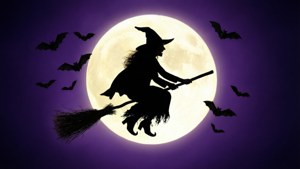 Witch Silhouette Moon