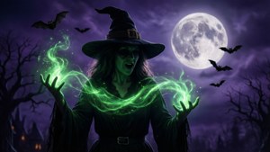Witch Spell Silhouette