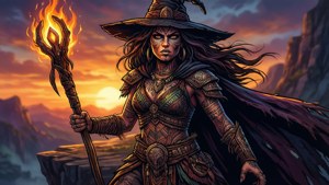 Witch Warrior Sunset