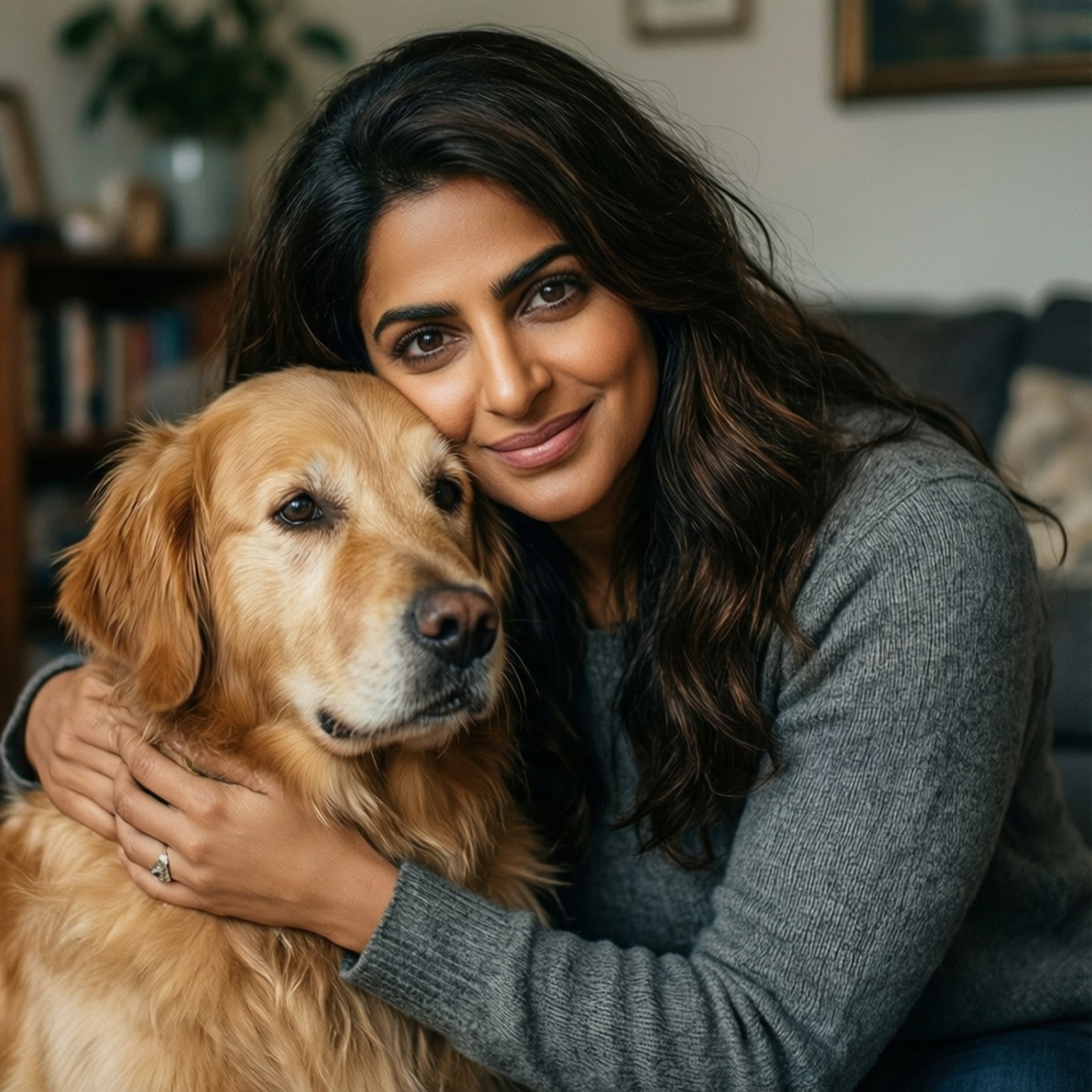 With Golden Retriever by Wallpapers.art Studio