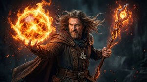 Wizard Casting Fireball