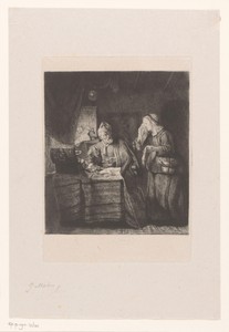 Woekeraar en een vrouw in tranen