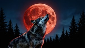 Wolf Blood Moon