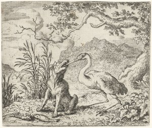 Wolf en kraanvogel