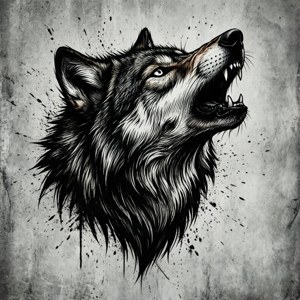 Wolf Tribal Grunge
