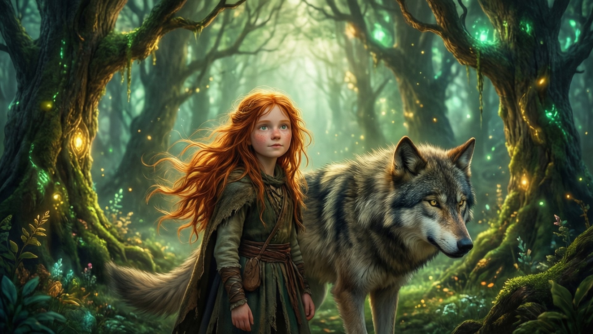 Wolfwalkers Forest Bond by Wallpapers.art Studio