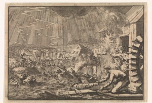 Wolkbreuk en overstroming te Bretzhofen in Frankenland, 1627