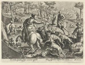 Wolvenjacht met speren