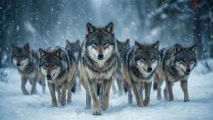 Wolves in Blizzard