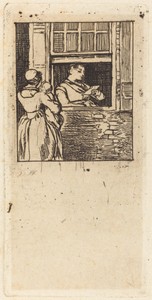 Woman at a Window, Reading a Letter