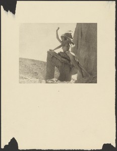 [Woman Dressed in Indian Costume in the Desert]