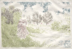 Woman in a Striped Dress