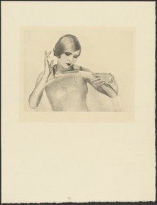 [Woman Touching Large Glass Ball]
