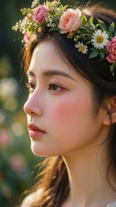 Woman with Flower Crown