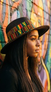 Woman with Hat Mural