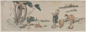 Women Distracting a Child whose Kite is caught in a Tree