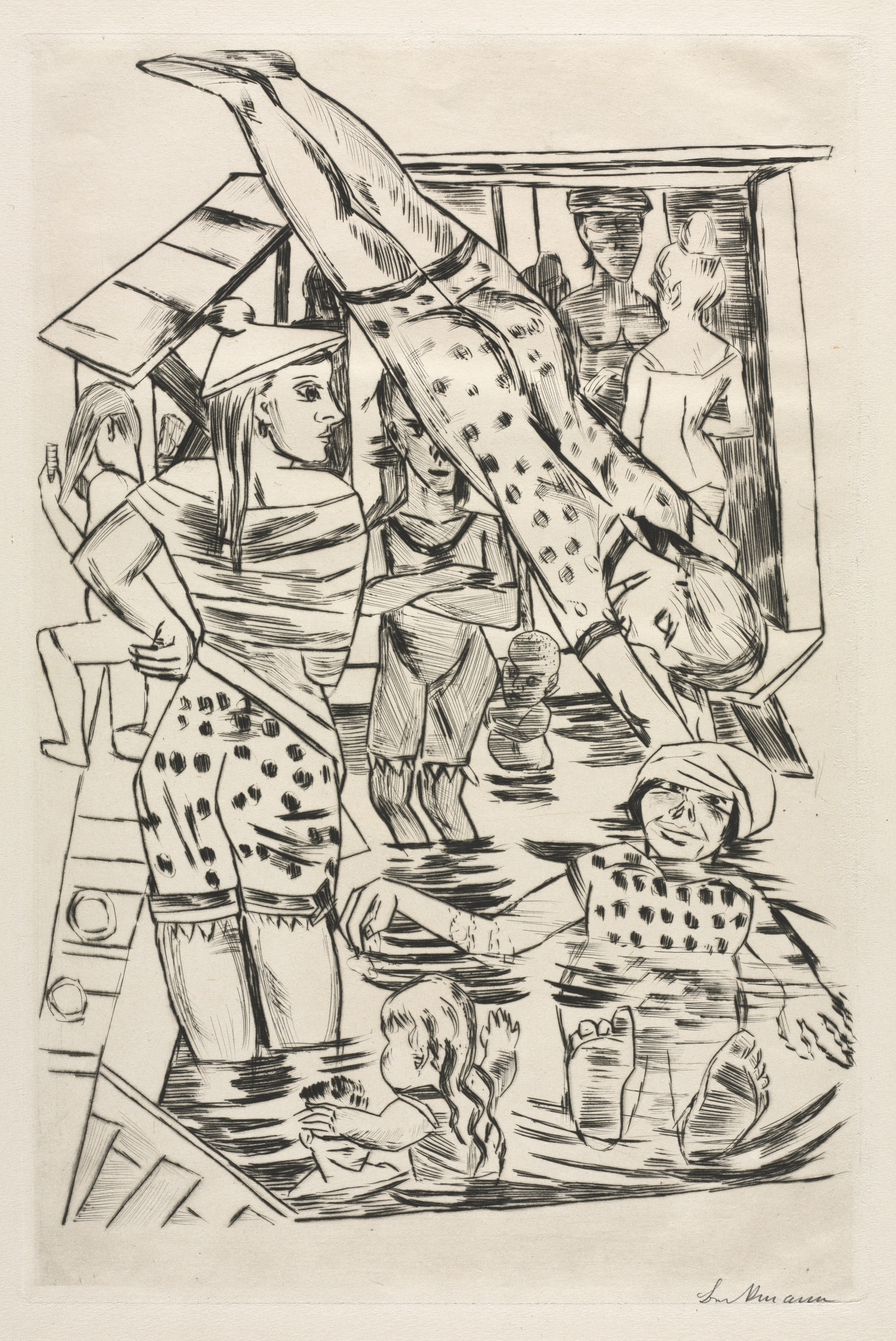 Women's Bath by Max Beckmann