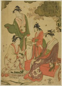 Women Viewing Cherry Blossoms