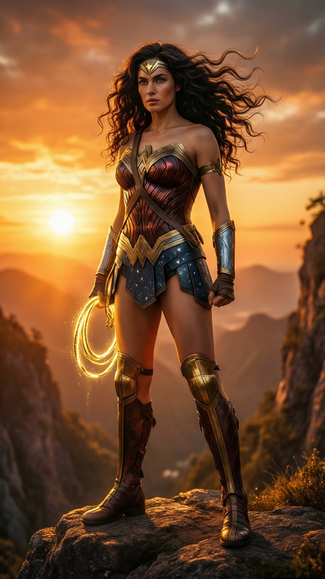 Wonder Woman Sunset by Wallpapers.art Studio