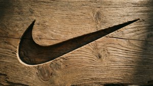 Wood Carved Swoosh