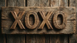Wood Carved XOXO