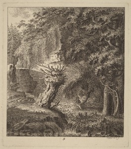 Wooded Landscape with a Pollarded Tree