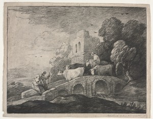 Wooded Landscape with Herdsmen Driving Cattle