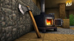 Wooden Axe in Cozy Home