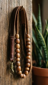 Wooden Beaded Lanyard