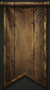 Wooden Carved Banner