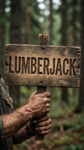Wooden Sign Lumberjack