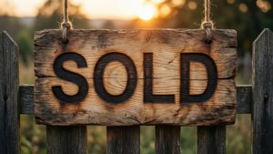 Wooden Sold Sign