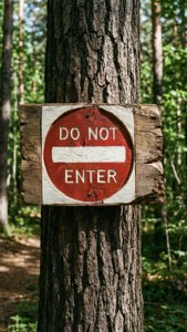 Wooden Warning