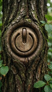 Woodland Power Button