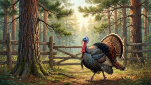 Woodland Turkey Scene