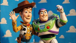 Woody and Buzz Waving