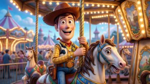 Woody on the Carousel