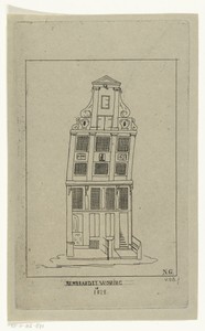 Woonhuis van Rembrandt Harmenszn. van Rijn in 1828