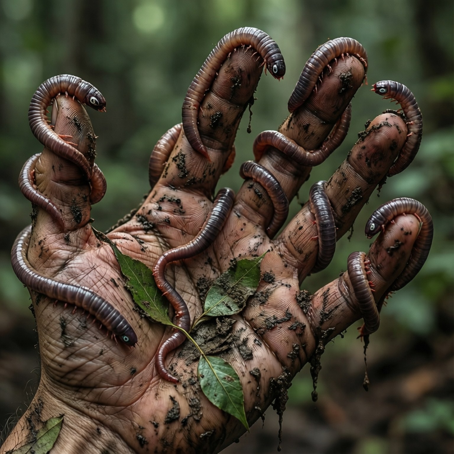 Worm Fingers Hand by Wallpapers.art Studio