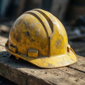Worn Hard Hat Detail