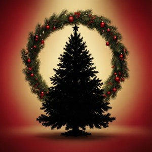 Wreath Backdrop Tree