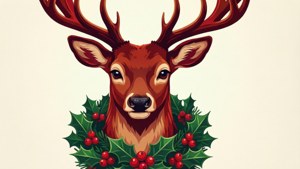 Wreathed Reindeer