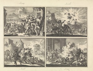 Wreedheden tegen de bevolking in Neder-Oostenrijk begaan door Poolse kozakken in dienst van de keizer, 1620 / Castel Nuovo te Napels explodeert gedeeltelijk tijdens de feestviering ter herinnering aan de overwinning van de keizer te Nordlingen, 1636 / Keizerlijk bevelhebber Dampier valt van zijn paard na een schot vanaf de muren van Presburg (Bratislava), 1620 / Oproer in Rotterdam naar aanleiding van het gevangennemen van een remonstrantse predikant, 1621