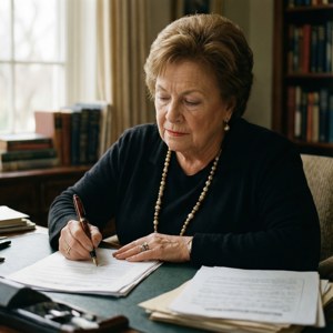 Writing at Desk